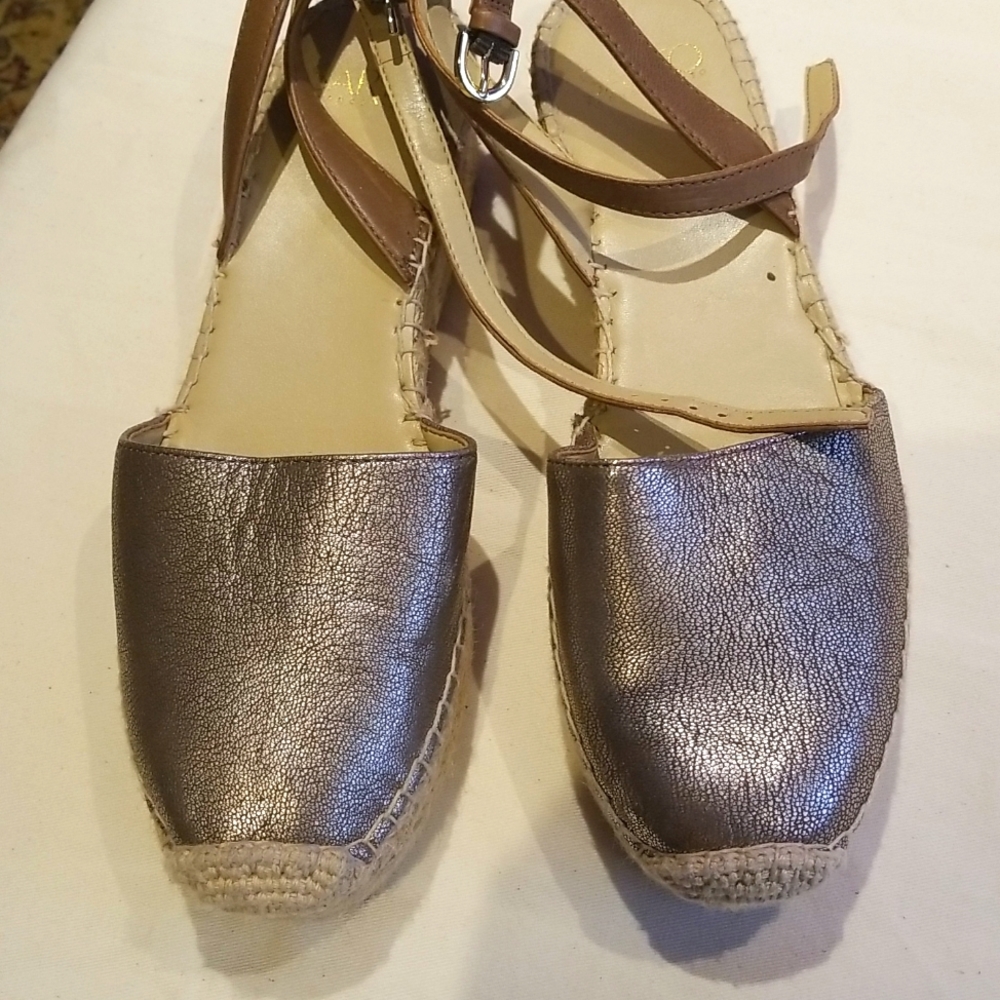 FRANCO SARTO pella espadrilles sandals lariza ankle strap flat plated platform